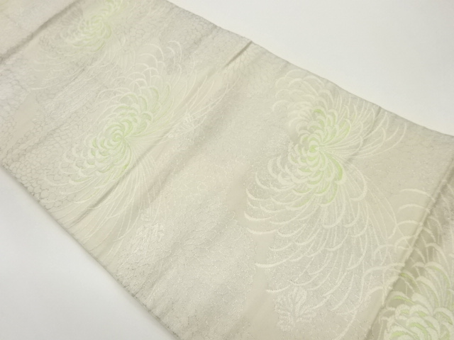 乱菊に菊づくし模様織出し袋帯